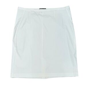 PURE AMICI WHITE/IVORY STRETCH STRAIGHT PENCIL SKIRT